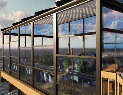 Cam balkon profil ve ray detayi yakin cekim